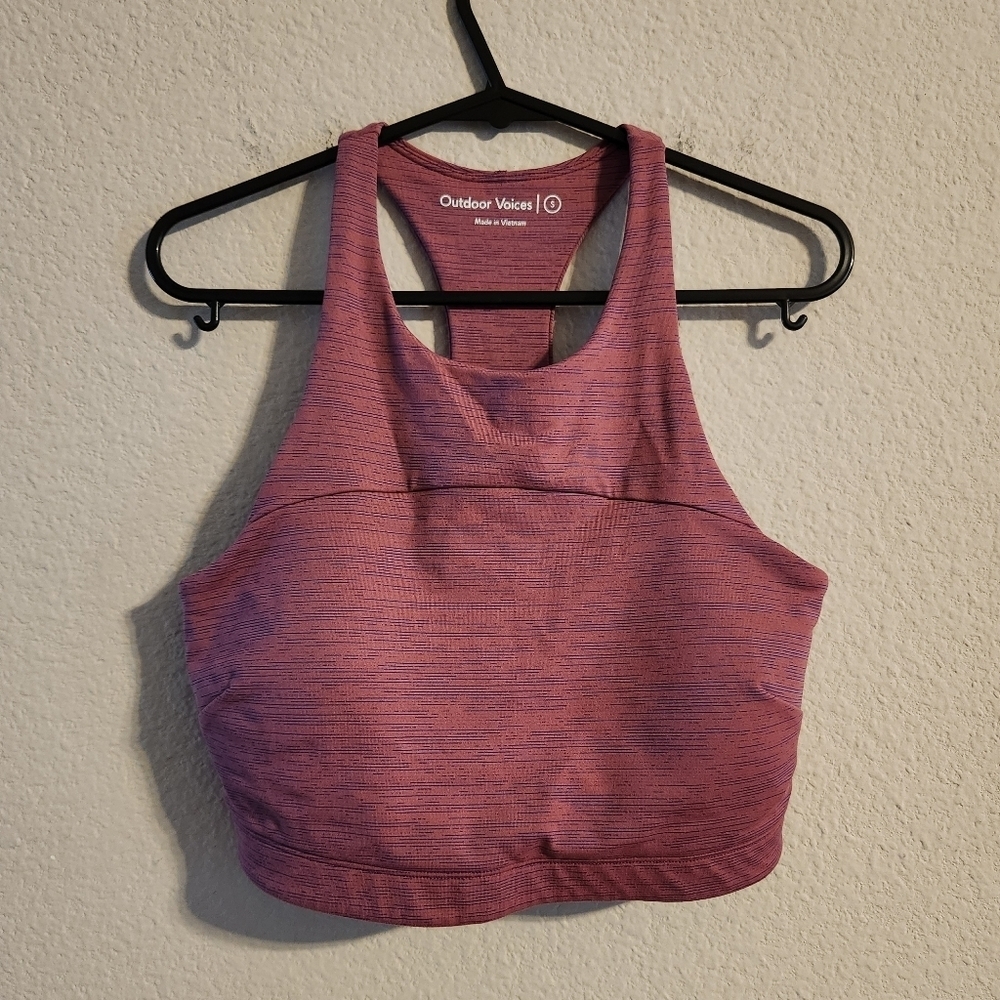 Outdoor Voices Tech Sweat high neck crop Womens size small